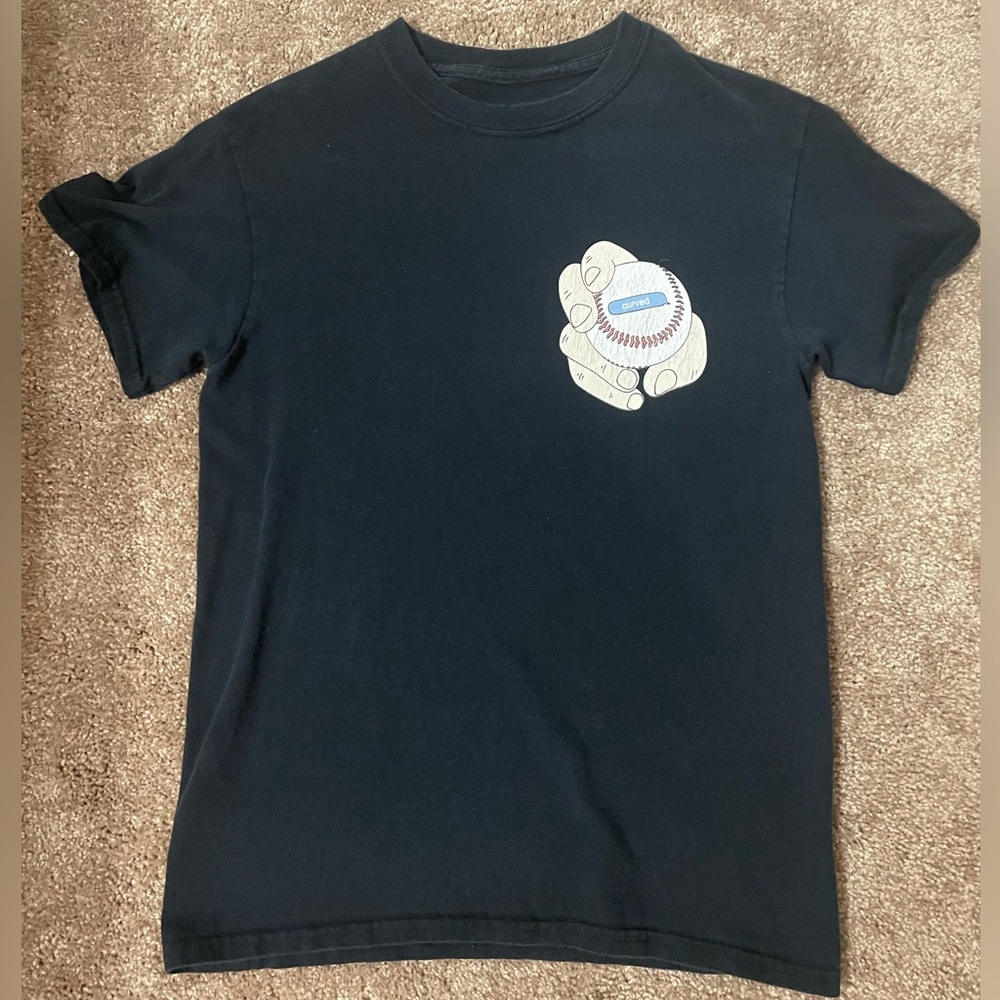 Zoomies Vintage Curved Design Tee Shirt